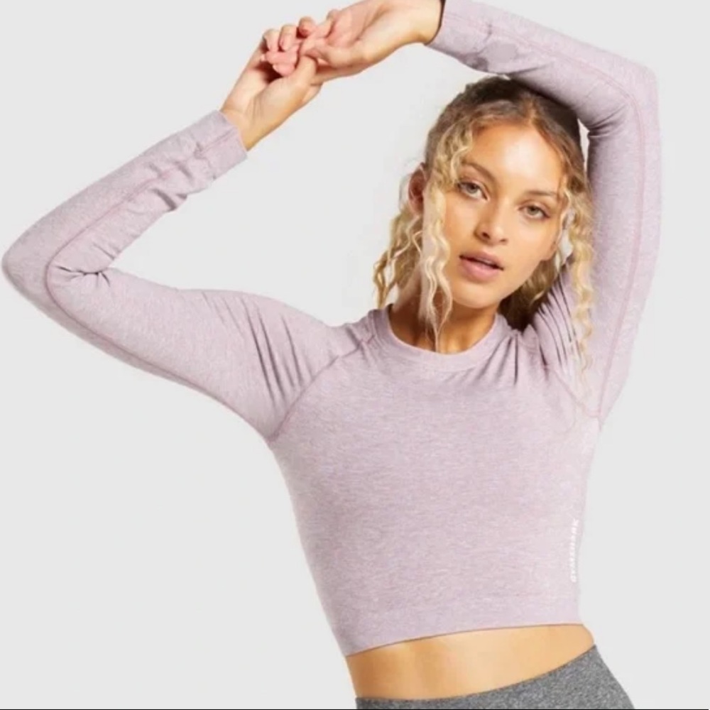 Gymshark Adapt Fleck Seamless Long Sleeve Crop Top